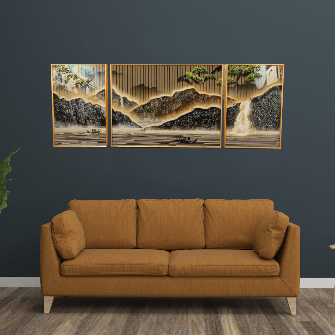 Modern Crystal Painting Set of 3 Style 16